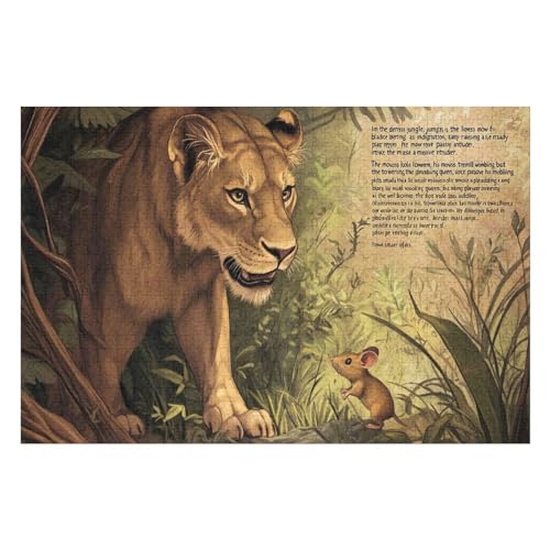 Erwachsenenpuzzle, 1000 Teile, Tiger and Mouse Kunsträtsel, Gemälde, Anspruchsvolle Rätsel 1000 PCS-50 * 75cm Erwachsenenpuzzle, 1000 Teile, Tiger and Mouse Kunsträtsel, Gemälde, Anspruchsvolle Rätsel 1000 PCS-50 * 75cm von GDFWB