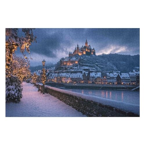 Erwachsenenpuzzle, 2000 Teile, Cochem Castle Kunsträtsel, Gemälde, Anspruchsvolle Rätsel 2000 PCS70*100cm von GDFWB