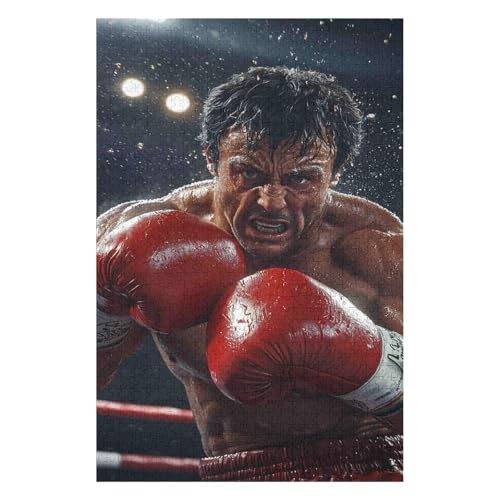 Erwachsenenpuzzle 2000 Teile Rocky Balboa Legendary Boxer Kunsträtsel Gemälde Anspruchsvolle Rätsel13Z145c70x100cm von GDFWB