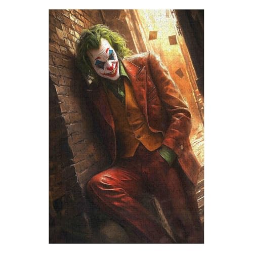 Farbpuzzles Für Erwachsene Ab 1000 Teilen Pieces Villain Smoking Joker Als Einzigartige Geschenke Für Die Inneneinrichtung26Z221c38x52cm von GDFWB