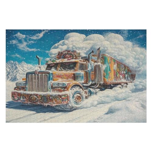 Farbpuzzles Für Erwachsene Ab 2000 Teilen, Big Truck Puzzles Als Einzigartige Geschenke Für Die Inneneinrichtung 2000 PCS-70 * 100cm von GDFWB