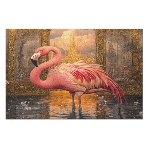 Farbpuzzles Für Erwachsene Ab 2000 Teilen, Flamingo Puzzles Als Einzigartige Geschenke Für Die Inneneinrichtung 2000 PCS 70 * 100cm von GDFWB