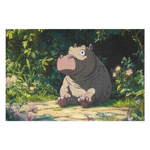Farbpuzzles Für Erwachsene Ab 2000 Teilen, Hippo Puzzles Als Einzigartige Geschenke Für Die Inneneinrichtung 2000 PCS-70 * 100cm von GDFWB