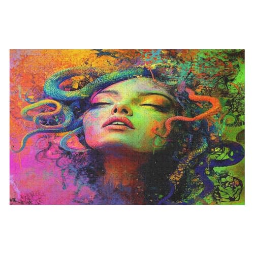 Farbpuzzles Für Erwachsene Ab 2000 Teilen, Queen Medusa Puzzles Als Einzigartige Geschenke Für Die Inneneinrichtung 2000 PCS von GDFWB