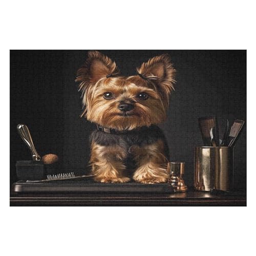 Farbpuzzles Für Erwachsene Ab 2000 Teilen, Yorkshire Terrier Puzzles Als Einzigartige Geschenke Für Die Inneneinrichtung 2000 PCS 70 * 100cm von GDFWB