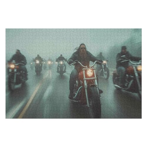 Farbpuzzles Für Erwachsene Ab 2000 Teilen Motorcycle Gang Als Einzigartige Geschenke Für Die Inneneinrichtung26 70x100cmMbT197 von GDFWB