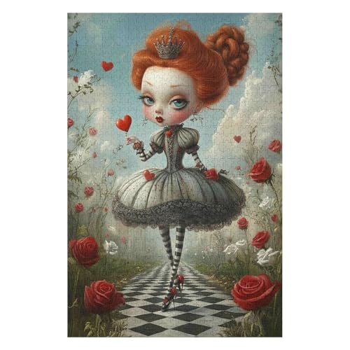 Herzkönigin-Puzzle für Erwachsene, 1500 Teile, Puzzle für Erwachsene und Kinder ab 12 Jahren, Kartonpuzzle, Lernspiele für zu Hause, DIY-Spielzeug-57x87cm Herzkönigin-Puzzle für Erwachsene, 1500 Teile, Puzzle für Erwachsene und Kinder ab 12 Jahren, Kartonpuzzle, Lernspiele für zu Hause, DIY-Spielzeug-57x87cm von GDFWB