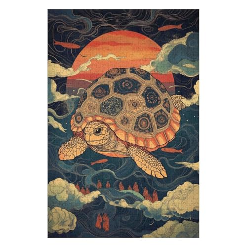 Japanese Turtle 2000-teiliges Puzzle Für Erwachsene Recycelbare Materialien Geeignet Für Familien- Und Teambuilding-Spiele Geschenke Für Freunde Und Familie34Z380c70x100cm von GDFWB