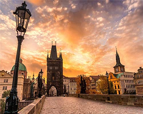 Jigsaw Puzzle 1000 Piece Prague,Charles Bridge,Gift DIY Modern Wall Art Gift Home Decor38x52cm Gi497 von GDFWB