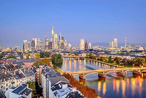 Jigsaw Puzzles 2000 Pieces Decompression Toys for Children s and Adults Gift Toy Christmas Birthday Gift Frankfurt70x100cm Gi327 von GDFWB