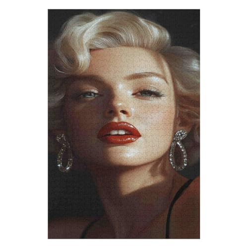 Marilyn Monroe 1000 Teile Papierpuzzle für Erwachsene und Kinder ab Jahren, Unisex-26x38cm Marilyn Monroe 1000 Teile Papierpuzzle für Erwachsene und Kinder ab Jahren, Unisex-26x38cm von GDFWB