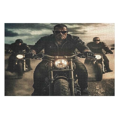 Motorcycle Gang 2000-teiliges Hochwertiges Puzzle Für Erwachsene Intensive Farben Und HD-Druck EIN Spielzeug Für Puzzles Liebhaber32 70x100cmMbT239 von GDFWB