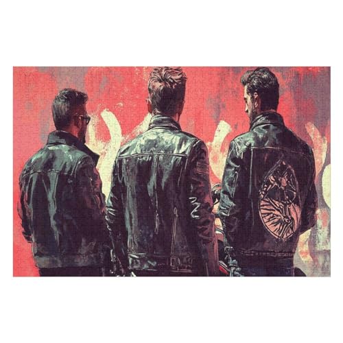 Motorcycle Gang 2000-teiliges Hochwertiges Puzzle Für Erwachsene Intensive Farben Und HD-Druck EIN Spielzeug Für Puzzles Liebhaber32 70x100cmMbT378 von GDFWB