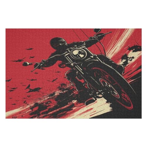 Motorcycle Gang 2000-teiliges Puzzle Für Erwachsene Anspruchsvolles Perfekt Für Spieleabende Perfektes27 70x100cmMbT325 von GDFWB