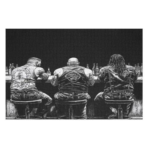 Motorcycle Gang 2000-teiliges Puzzle Für Erwachsene Recycelbare Materialien Geeignet Für Familien- Und Teambuilding-Spiele Geschenke Für Freunde Und Familie34 70x100cmMbT300 von GDFWB