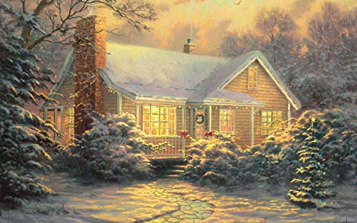 Paper Adult Puzzle 1000 Pieces Christmas Cottage by Thomas Kinkade Home Art Deco Game Educational26x38cm Gi136 Paper Adult Puzzle 1000 Pieces Christmas Cottage by Thomas Kinkade Home Art Deco Game Educational26x38cm Gi136 von GDFWB