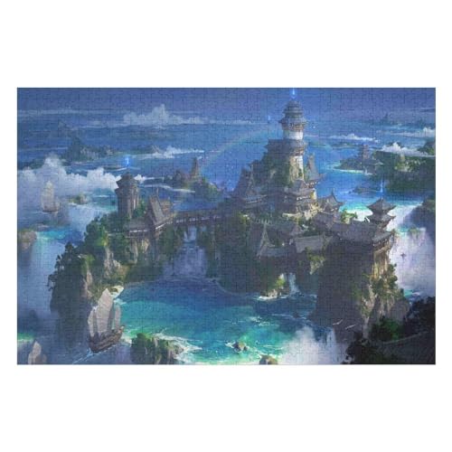 Papierpuzzles Für Erwachsene Castle Scenery 1000-teiliges Puzzle-Familien-Herausforderungsspiel Für Erwachsene16 38x52cm Vhj185 von GDFWB