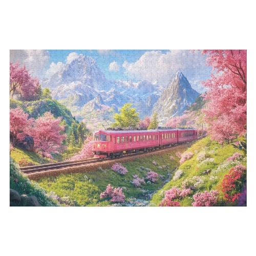 Papierpuzzles Für Erwachsene Pink High-Speed Rail 2000-teiliges Puzzle-Familien-Herausforderungsspiel Für Erwachsene 2000 PCS-70 * 100cm von GDFWB
