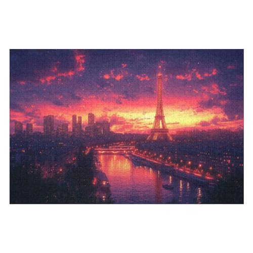 Paris at Night Puzzle Für Erwachsene, 1000-teiliges Puzzle, Lernübung, Geduldsspiel – Kreativität Und Kunst 1000 PCS-38 * 52cm Paris at Night Puzzle Für Erwachsene, 1000-teiliges Puzzle, Lernübung, Geduldsspiel – Kreativität Und Kunst 1000 PCS-38 * 52cm von GDFWB