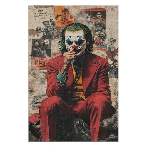 Pieces Villain Smoking Joker Poster Fortgeschrittenes 2000-teiliges Puzzle Für Erwachsene28Z177c70x100cm von GDFWB