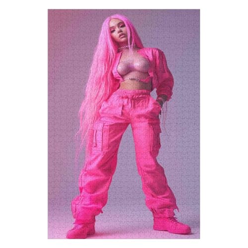 Pink Singer Poster Puzzle 1500 Teile Spielzeug für Erwachsene Dekompressionsspiel-57x87cm von GDFWB