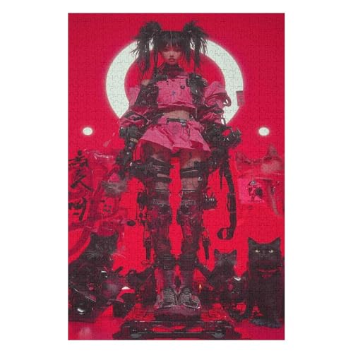 Punk Fashion Puzzle Für Erwachsene 1000-teiliges Lernübung Geduldsspiel Kreativität Und Kunst29Z156c26x38cm von GDFWB