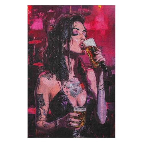 Puzzle 1000 Teile Amy Winehouse Klassisches Puzzle für Erwachsene DIY-Kit Holzspielzeug Einzigartiges Geschenk Moderne Wohnkultur-50x70cm Puzzle 1000 Teile Amy Winehouse Klassisches Puzzle für Erwachsene DIY-Kit Holzspielzeug Einzigartiges Geschenk Moderne Wohnkultur-50x70cm von GDFWB