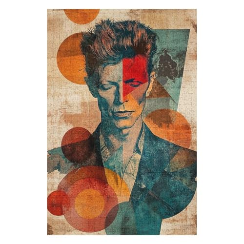 Puzzle 1000 Teile David Bowie Rocksänger Puzzle DIY Kit Papierspielzeug Einzigartiges Geschenk Wohnkultur-50x70cm von GDFWB