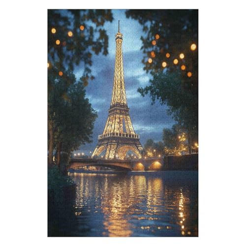Puzzle 1000 Teile Eiffelturm Klassisches Puzzle für Erwachsene DIY-Kit Holzspielzeug Einzigartiges Geschenk Moderne Wohnkultur-50x70cm Puzzle 1000 Teile Eiffelturm Klassisches Puzzle für Erwachsene DIY-Kit Holzspielzeug Einzigartiges Geschenk Moderne Wohnkultur-50x70cm von GDFWB