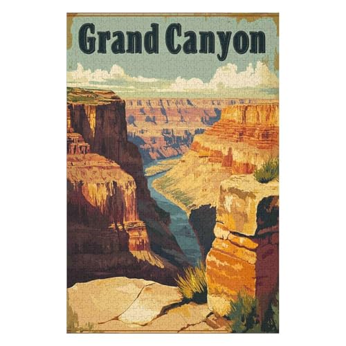 Puzzle 1000 Teile Grand Canyon Puzzle DIY Kit Papierspielzeug Einzigartiges Geschenk Wohnkultur-50x70cm von GDFWB