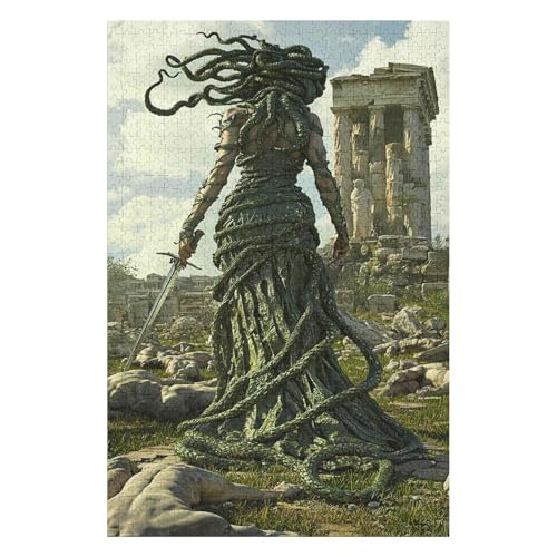 Puzzle 1000 Teile Königin Medusa Puzzle DIY Kit Papier Spielzeug Einzigartiges Geschenk Home Decor-50x70cm Puzzle 1000 Teile Königin Medusa Puzzle DIY Kit Papier Spielzeug Einzigartiges Geschenk Home Decor-50x70cm von GDFWB