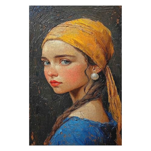 Puzzle 1000 Teile Mädchen mit dem Perlenohrring Puzzle für Erwachsene Unmögliches Puzzle Buntes Legespiel Geschicklichkeitsspiel für die ganze Familie-38x52cm Puzzle 1000 Teile Mädchen mit dem Perlenohrring Puzzle für Erwachsene Unmögliches Puzzle Buntes Legespiel Geschicklichkeitsspiel für die ganze Familie-38x52cm von GDFWB
