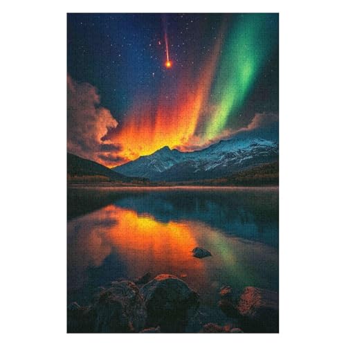 Puzzle 1000 Teile Nordlichter in Norwegen Puzzles für Erwachsene Lernspiel Herausforderung Spielzeug für Kinder-50x70cm Puzzle 1000 Teile Nordlichter in Norwegen Puzzles für Erwachsene Lernspiel Herausforderung Spielzeug für Kinder-50x70cm von GDFWB
