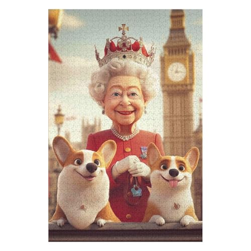 Puzzle 1000 Teile Queen Elizabeth Puzzles für Erwachsene Lernspiel Herausforderung Spielzeug für Kinder-26x38cm Puzzle 1000 Teile Queen Elizabeth Puzzles für Erwachsene Lernspiel Herausforderung Spielzeug für Kinder-26x38cm von GDFWB