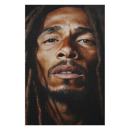 Puzzle 1000 Teile Reggae Bob Marley Puzzle für Erwachsene und Kinder 1000 Teile Familienpuzzle mit hohem Schwierigkeitsgrad Dekompressionsspiel-26x38cm Puzzle 1000 Teile Reggae Bob Marley Puzzle für Erwachsene und Kinder 1000 Teile Familienpuzzle mit hohem Schwierigkeitsgrad Dekompressionsspiel-26x38cm von GDFWB