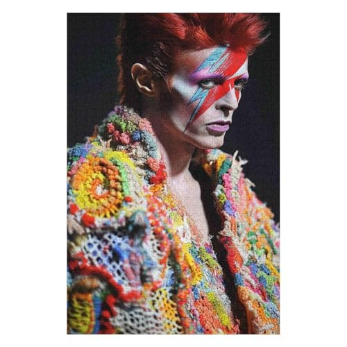 Puzzle 1000 Teile für Erwachsene, David Bowie, Rocksänger, Puzzles für Erwachsene, Lernspiel, Herausforderungsspielzeug-38x52cm Puzzle 1000 Teile für Erwachsene, David Bowie, Rocksänger, Puzzles für Erwachsene, Lernspiel, Herausforderungsspielzeug-38x52cm von GDFWB
