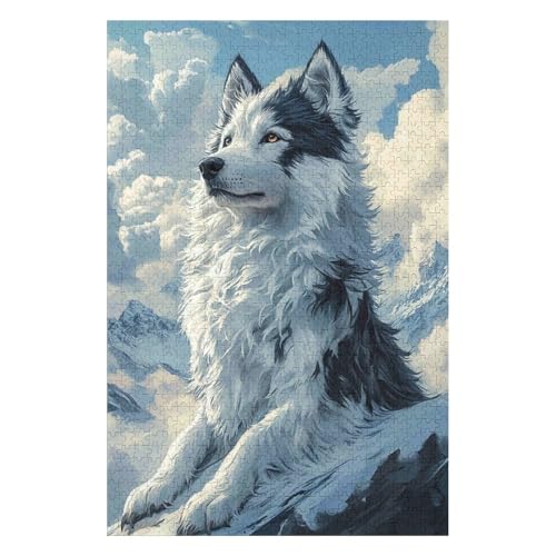 Puzzle 1000 Teile für Erwachsene, Wolf, Puzzles für Erwachsene, Lernspiel, Herausforderungsspielzeug-38x52cm Puzzle 1000 Teile für Erwachsene, Wolf, Puzzles für Erwachsene, Lernspiel, Herausforderungsspielzeug-38x52cm von GDFWB