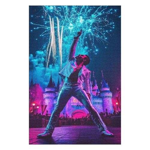 Puzzle 1000 Teile für Erwachsene Queen Freddy Puzzles für Erwachsene Lernspiel Herausforderung Spielzeug Kinder-26x38cm von GDFWB