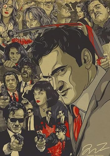 Puzzle 1500 Pieces Quentin Tarantino's Art Poster for Adults and Families, Puzzle Toy, Decompression Game,57x87cm von GDFWB