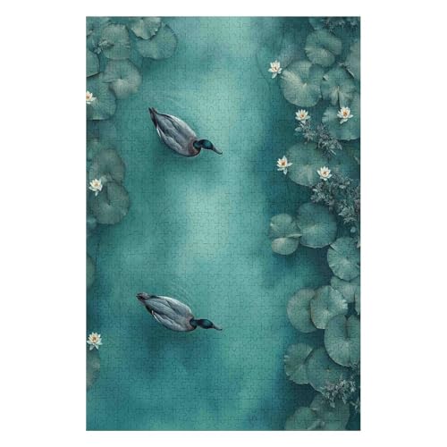 Puzzle 1500 Teile Mandarinente Klassisches Puzzle DIY Kit Spielzeug Einzigartiges Geschenk Moderne Wohnkultur-57x87cm von GDFWB