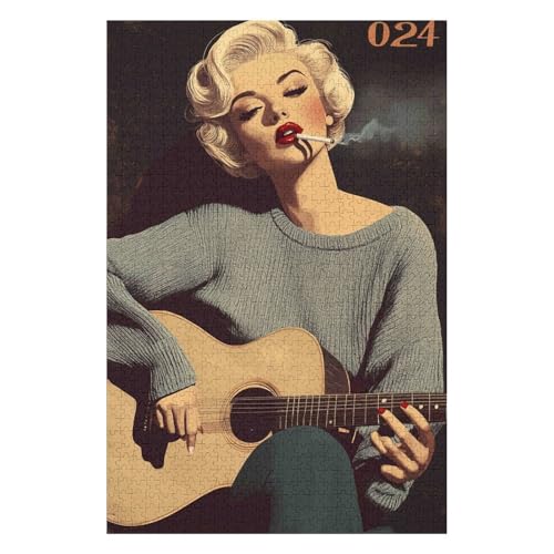 Puzzle 1500 Teile Marilyn Monroe Klassisches Puzzle für Erwachsene DIY-Kit Holzspielzeug Einzigartiges Geschenk Moderne Wohnkultur-57x87cm Puzzle 1500 Teile Marilyn Monroe Klassisches Puzzle für Erwachsene DIY-Kit Holzspielzeug Einzigartiges Geschenk Moderne Wohnkultur-57x87cm von GDFWB