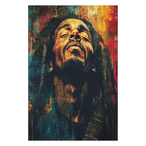 Puzzle 1500 Teile Reggae Bob Marley Klassisches Puzzle DIY Kit Spielzeug Einzigartiges Geschenk Moderne Wohnkultur-57x87cm Puzzle 1500 Teile Reggae Bob Marley Klassisches Puzzle DIY Kit Spielzeug Einzigartiges Geschenk Moderne Wohnkultur-57x87cm von GDFWB