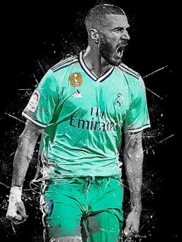 Puzzle 2000 Pieces Soccer Player K.Benzemas Posters Decompression Game for Adult Toys Kn48 70x100cm von GDFWB