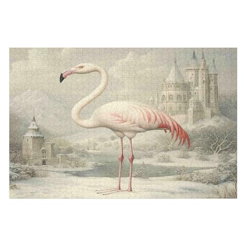 Puzzle Für Erwachsene, 1000 Teile FlamingoHerausforderung Tolle Geschenke Für Familien Passen Perfekt Zusammen 1000 PCS 50 * 70cm von GDFWB