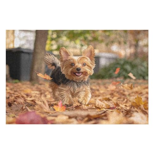 Puzzle Für Erwachsene, 1000 Teile Yorkshire TerrierHerausforderung Tolle Geschenke Für Familien Passen Perfekt Zusammen 1000 PCS 38 * 52cm von GDFWB