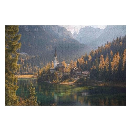 Puzzle Für Erwachsene, 2000 Teile Lakeside TownHerausforderung Tolle Geschenke Für Familien Passen Perfekt Zusammen 2000 PCS70*100cm von GDFWB