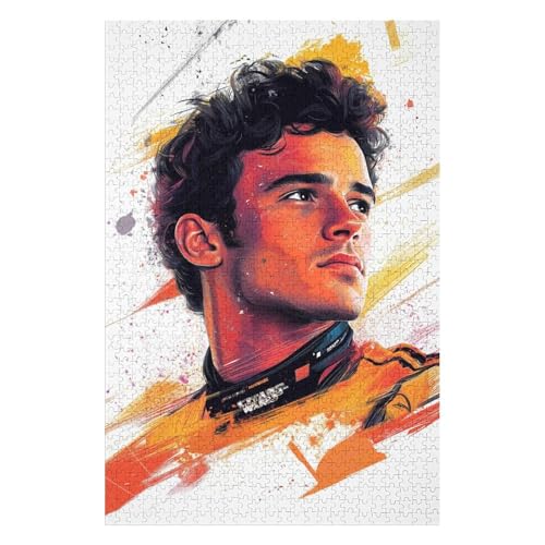 Puzzle Lando Norris 2000 Teile Puzzles Für Erwachsene Kinder Jungen Mädchen Jugendliche22Z345c70x100cm von GDFWB