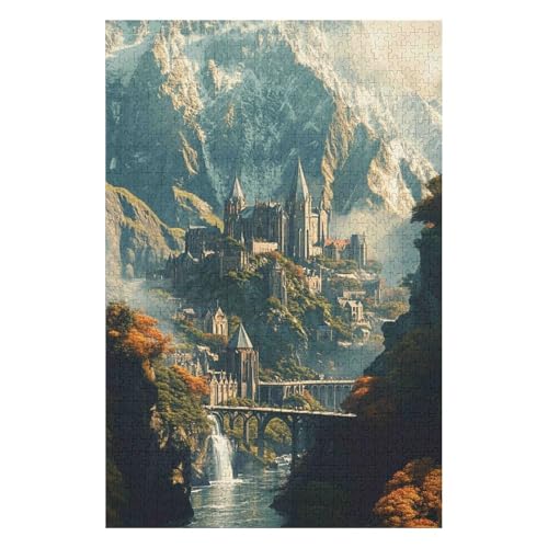 Puzzle Lord of The Rings 2000 Teile Puzzles Für Erwachsene Kinder Jungen Mädchen Jugendliche22Z324c70x100cm von GDFWB