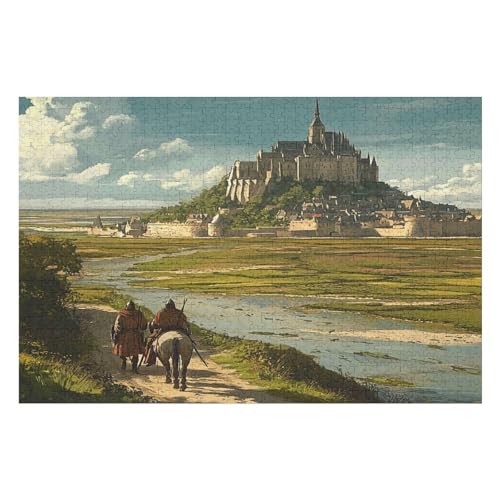 Puzzle Mont Saint Michel 1000 Teile, Puzzle Für Erwachsene, Kinder, Jungen, Mädchen, Jugendliche 1000 PCS Puzzle Mont Saint Michel 1000 Teile, Puzzle Für Erwachsene, Kinder, Jungen, Mädchen, Jugendliche 1000 PCS von GDFWB