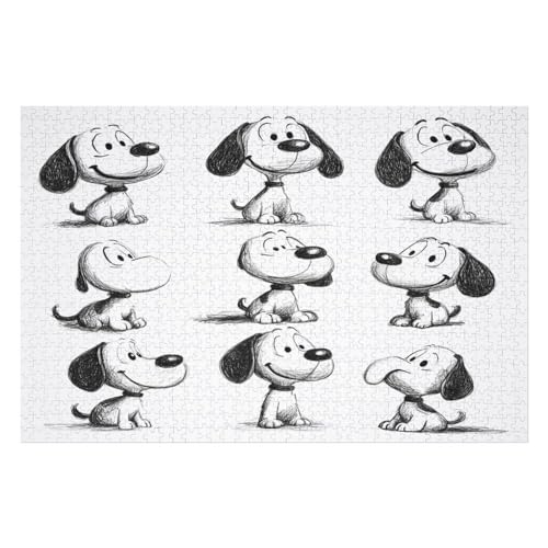Puzzle Weihnachten -Dalmatian, Weihnachtspuzzle, Puzzle Geschenk Dekorationen, Puzzlegröße 1000 PCS 50 * 70cm von GDFWB